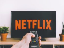 Television screen with Netflix logo