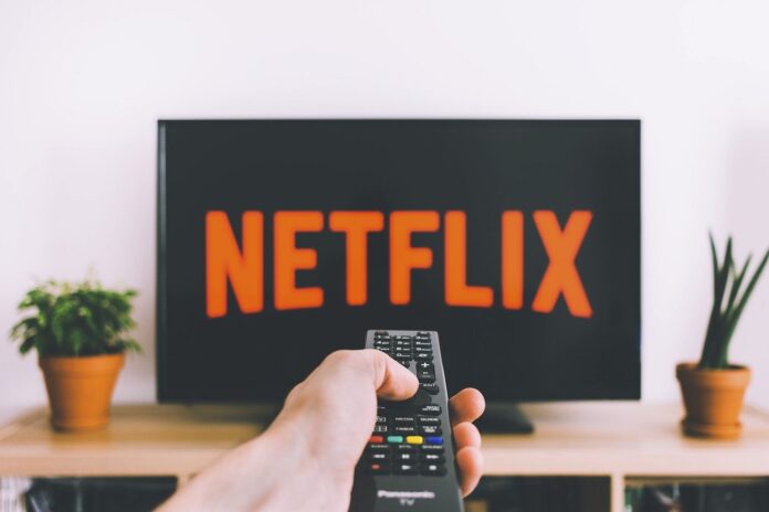 Television screen with Netflix logo