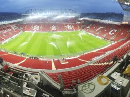 Panoramic of football field